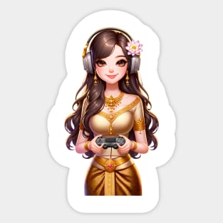 Khmer Gamer Girl Sticker